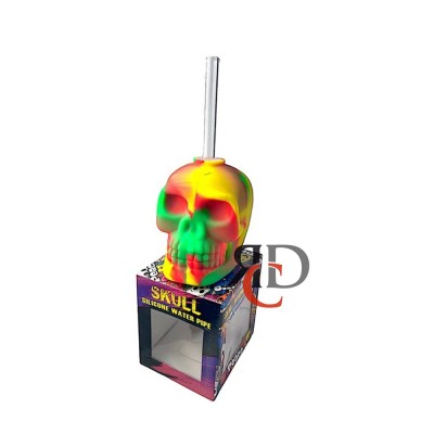 SILICONE WATER PIPE SKULL WPS1300 1CT